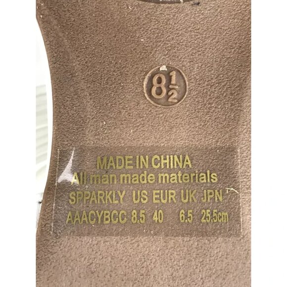 Dream Pairs Womens White Manmade T Strap Sparkly Flat Slingback Sandal Size 8.5 - Picture 10 of 10